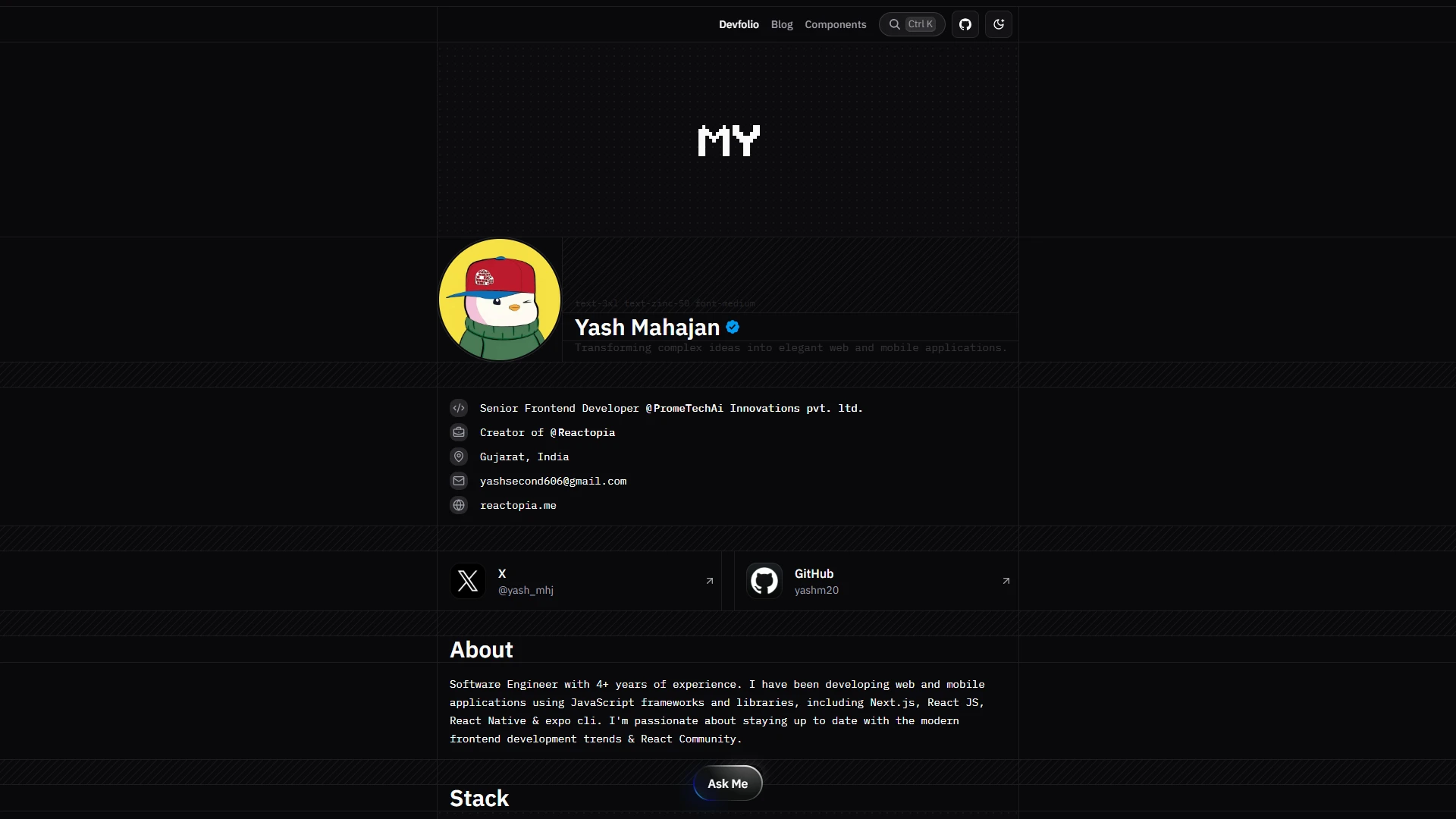 Welcome to My Devfolio